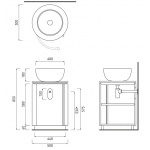 Cielo Tiberino Blat pod umywalkę Ø50 cm, Biały TIPI