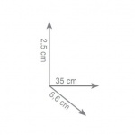 Gedy Pirenei Reling Podwójny 35 cm Ścienny chrom PI23