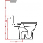 Artceram Civitas Spłuczka WC Dolnopłuk biała 44x39 cm CIC00701;00