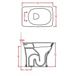 Artceram Civitas WC Stojący biały 36x54 cm CIV00201;00