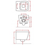 Artceram A16 Mini Miska WC wisząca biała 36x45 cm ASV00501;00