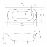 Besco Aria Plus Wanna prostokątna 130x70 biała WAA-130-PU