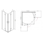 Besco Viva Kabina Prysznicowa 80x80 VK-80-195-C