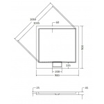 Besco Axim Brodzik Kwadratowy UltraSlim 90x90 biały BAX-90-KW