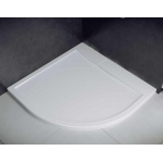 Besco Axim Brodzik Półokrągły UltraSlim 80x80 biały BAX-80-NR