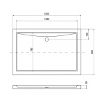 Besco Alpina Brodzik Prostokątny SlimLine 120x90 biały BAA-129-P