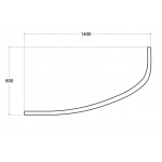 Besco Cornea Obudowa asymetryczna Lewa 140x80 biała OAC-140-NL