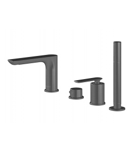 KOHLMAN EXPERIENCE Bateria wannowa na brzeg wanny szczotkowany grafit QB244EG
