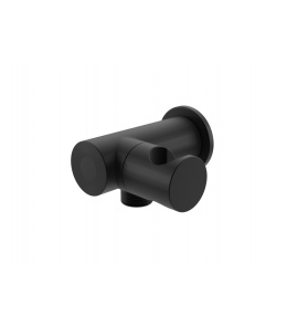 KOHLMAN Roxin Black Uchwyt słuchawkowy z przyłączem wody czarny mat QW004AEB