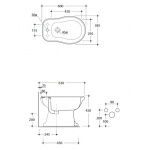Kerasan Retro Bidet stojący 38,5x60 cm czarny 102004