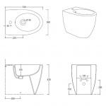 Esedra Bull Bidet Stojący 36x53 cm caffe CFBDBLL