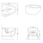 Esedra Bull Bidet Wiszący 36x53 cm biały BDSBLL