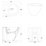 Esedra Bull500 Bidet Stojący 38x50 cm biały BDB500