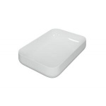 Esedra Qube 3 Umywalka Stawiana na Blat 62x44 cm biała LVQ3