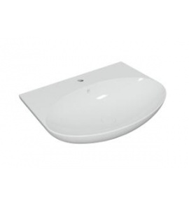 Esedra Flat 4 Umywalka Stawiana na Blat/Ścienna 69x54 cm biała LVF4