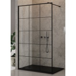 New Trendy New Modus Black Ścianka Prysznicowa Walk-In z ramką dekoracyjną 100x200 cm czarna EXK-0103