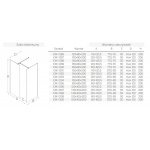New Trendy New Modus Black Kabina Prysznicowa Walk-In 140x90x200 cm czarna EXK-1293