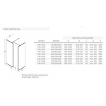 New Trendy New Modus Black Kabina Prysznicowa Walk-In z ramką dekoracyjną 140x120x200 cm czarna EXK-0121