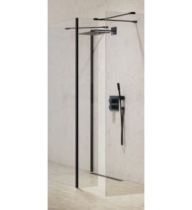 New Trendy New Modus Black Ścianka Prysznicowa Walk-In 80x200 cm czarna EXK-0099