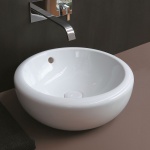 Cielo Fluid Umywalka okrągła stawiana na blat ∅ 45cm Biały FLLA45