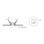 Kerasan Deco Umywalka Stawiana na Blat Ø 38 cm Biały 480301