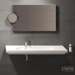 Cielo Enjoy Umywalka prostokątna 140x48cm, ścienna Biały EJLS140