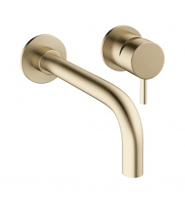 Crosswater MPRO Bateria umywalkowa ścienna podtynkowa bez korka brushed brass PRO120WNF