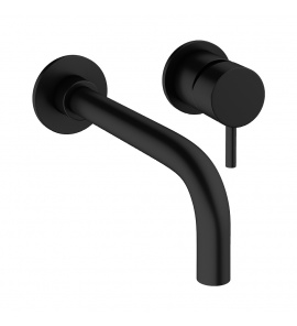 Crosswater MPRO Bateria umywalkowa ścienna podtynkowa bez korka black matt PRO120WNM