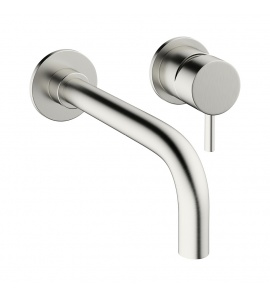 Crosswater MPRO Bateria umywalkowa ścienna podtynkowa bez korka brushed stainless steel effect PRO120WNV