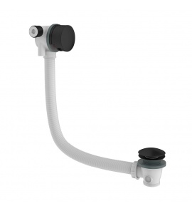 Crosswater MPRO Syfon wannowy odpływowo-przelewowy black matt PRO0355M