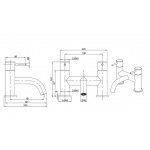 Crosswater MPRO Bateria wannowa na brzeg wanny chrom PRO322DC