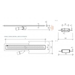 Wiper Premium Odpływ Liniowy 100 cm z maskownicą Mistral Mat 100.1970.03.100