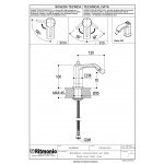 Ritmonio Taormina Bateria bidetowa jednootworowa bez korka chrom PR35BU201CRL