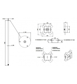 Bongio element montażowy podtynkowy baterii umywalkowej sufitowej 09646AS00