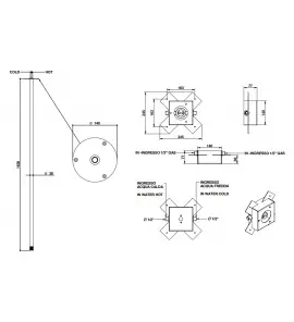 Bongio element montażowy podtynkowy baterii umywalkowej sufitowej 09646AS00