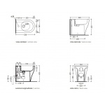 Flaminia App Bidet stojący 54x36 biały połysk AP217