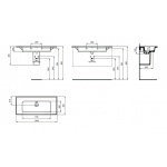 Ideal Standard Strada II Vanity Umywalka ścienna 104x46 cm prostokątna biała T363501