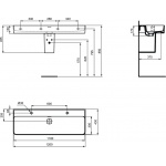 Ideal Standard Strada II Basin Umywalka ścienna 120x43 cm prostokątna biała T359501