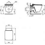 Ideal Standard Strada II Miska WC wisząca 36,5x54,5 cm biała T299701