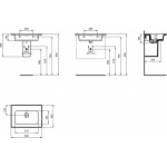 Ideal Standard Strada II Vanity Umywalka ścienna 64x46 cm prostokątna biała T363301
