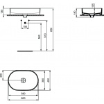 Ideal Standard Strada II Vessel Umywalka stawiana na blat 60x40 cm owalna biała T298101