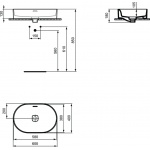 Ideal Standard Strada II Vessel Umywalka stawiana na blat 60x40 cm owalna biała T360401