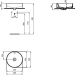 Ideal Standard Strada II Vessel Umywalka stawiana na blat Ø45 cm okrągła biała T296101