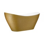 Besco Viya Glam Wanna Wolnostojąca 160x70 cm biała/złota WMD-160-VZ