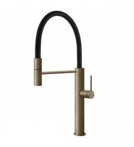  Gessi 316 Bateria kuchenna jednouchwytowa 1-otworowa Warm Steel Brushed 60010.726
