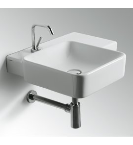 Simas Flow Umywalka Ścienna z blatem po prawej stronie 57x50cm FL21/FL 21
