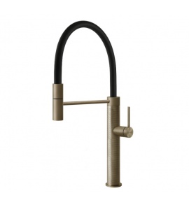 Gessi 316 Bateria kuchenna jednouchwytowa 1-otworowa Warm Steel Brushed 60014.726
