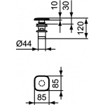 Ideal Standard Strada II Korek umywalkowy Click-Clack chrom T3629AA