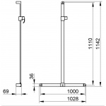Keuco Elegance System relingów 1028x1142 mm, Chrom 31614011011