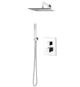 Vicario Quadra Zestaw natryskowy termostatyczny Ø200 mm podtynkowy chrom TQZES20